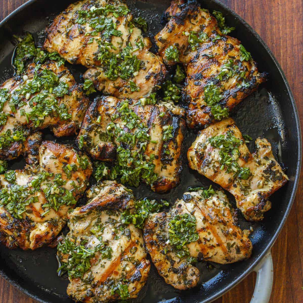 Pan-Seared Chicken with Garlic-Cilantro Chimichurri