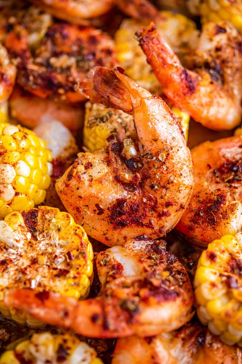 Sheet Pan Cajun-Spiced Shrimp with Roasted Sweet Corn and Black Beans