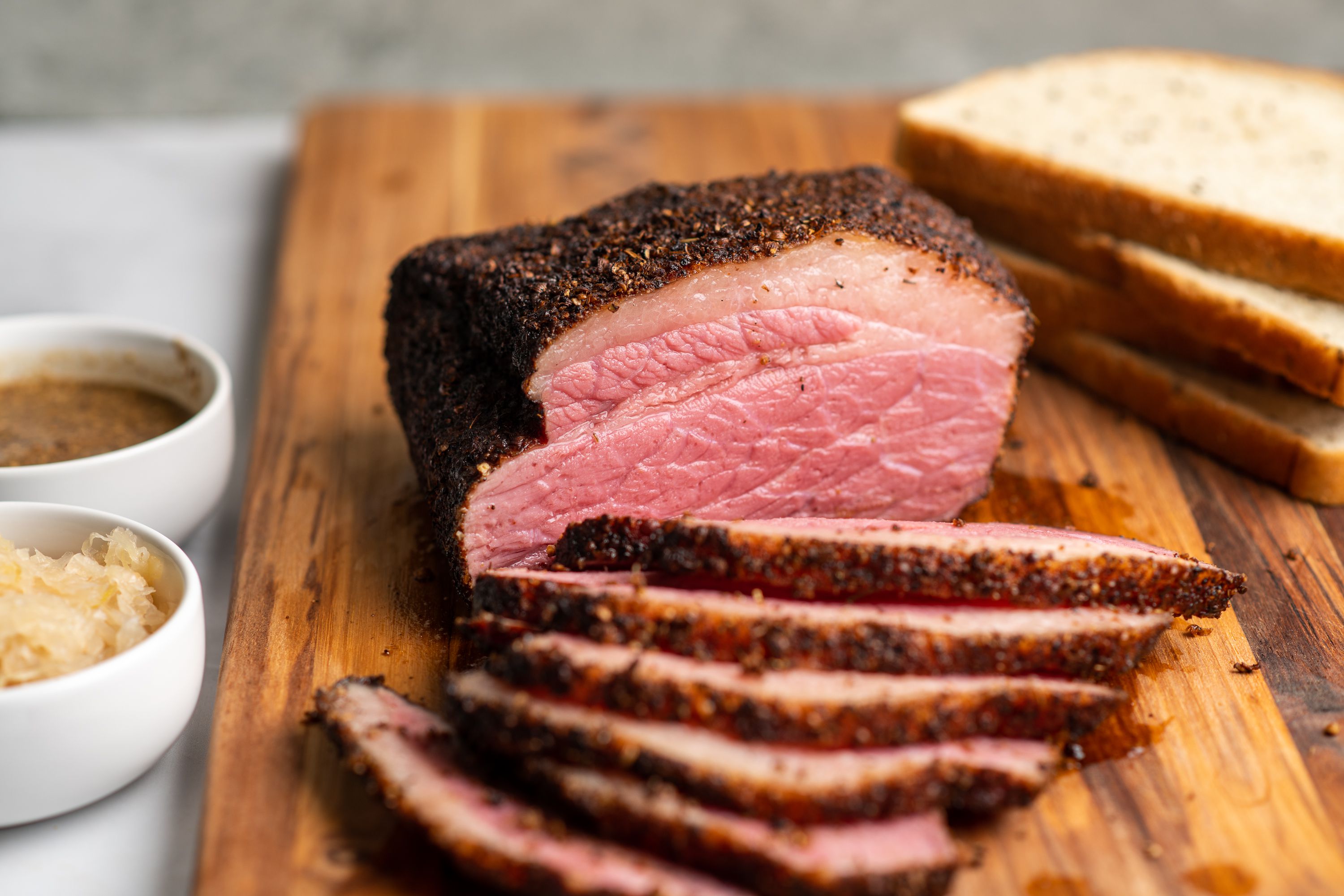 Hickory-Smoked Beef Brisket with Creamed Corn