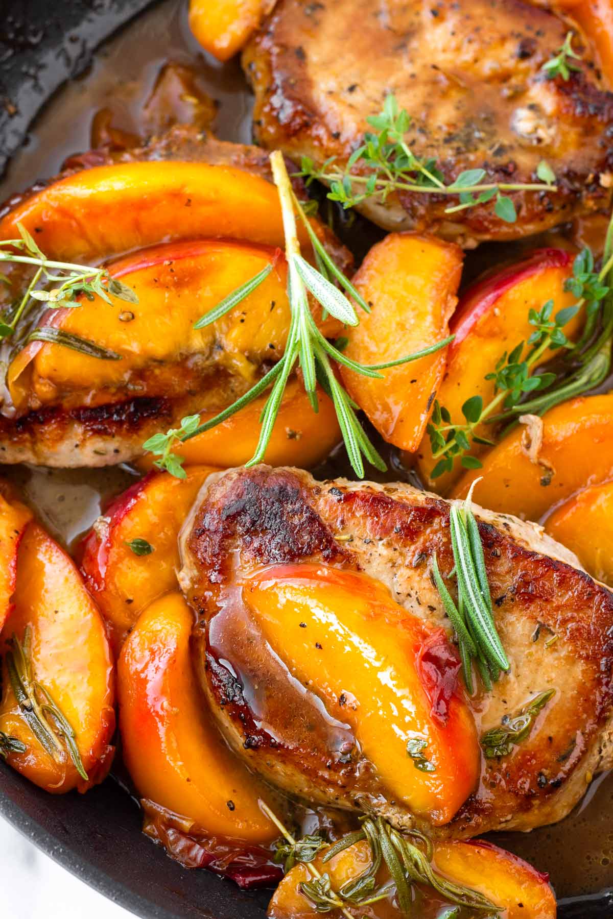 Pan-Seared Pork Chops with Spiced Peach Chutney