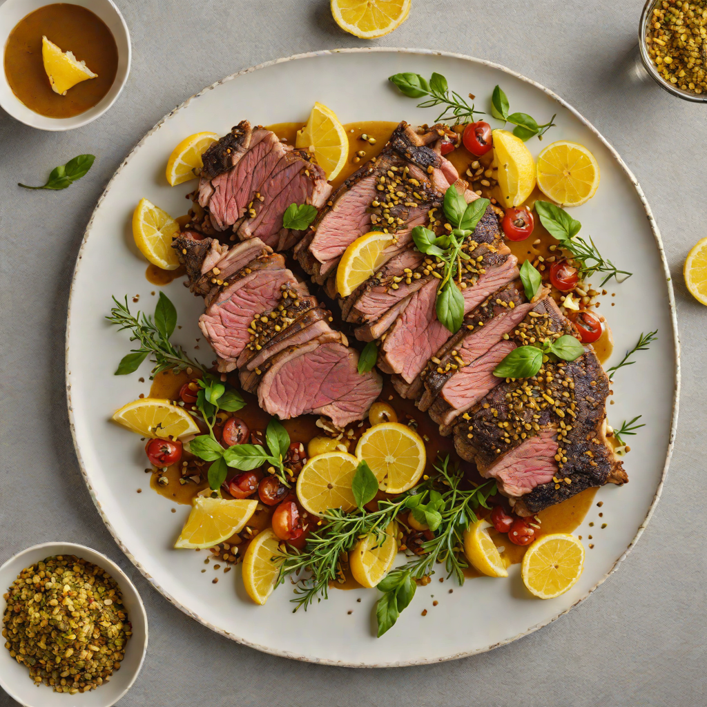 Slow-Roasted Mediterranean Lamb Shoulder with Za'atar and Preserved Lemon