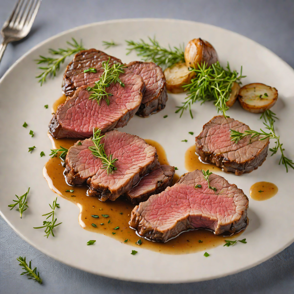 Sautéed Deer Steak with Garlic and Thyme Butter