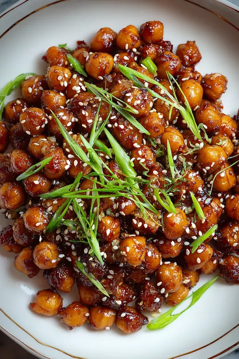 Spicy Korean-Inspired Chickpea Stir Fry with Sesame and Scallions
