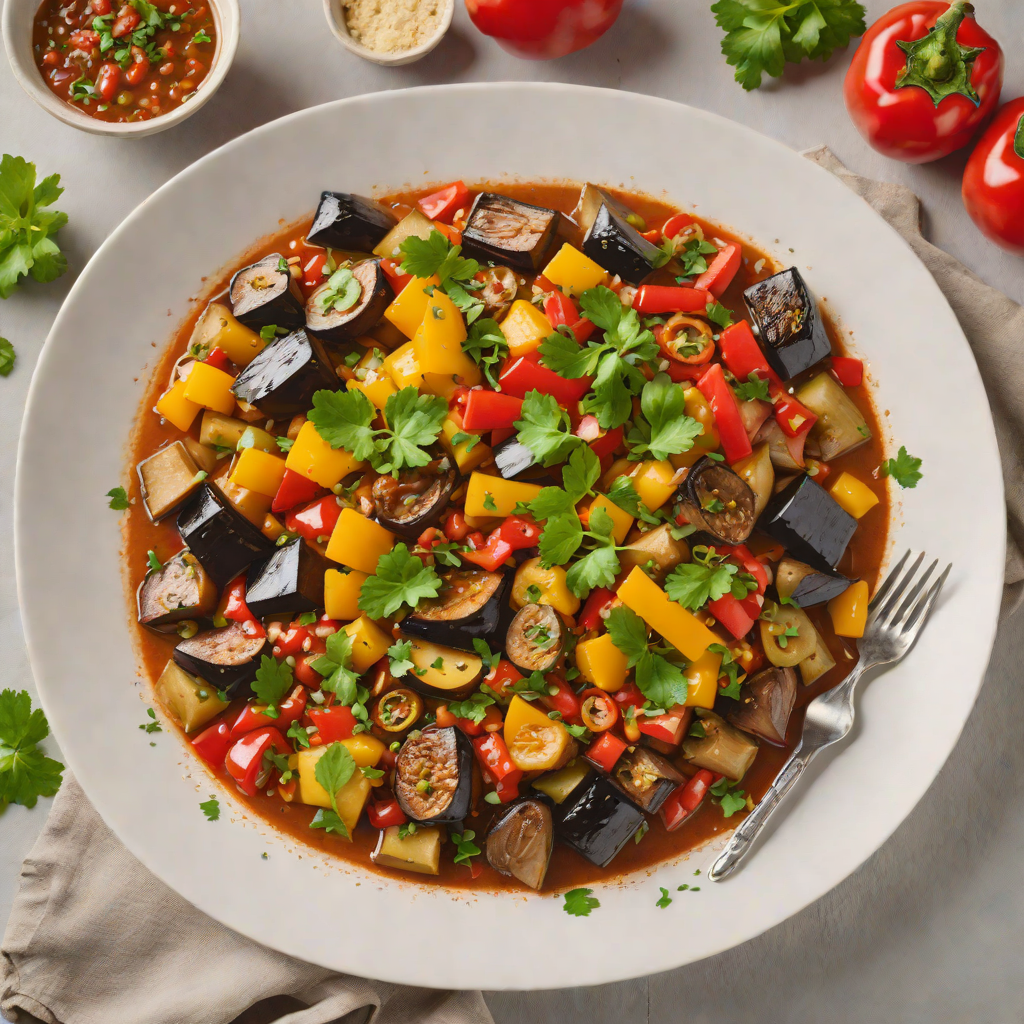 Crimean-Inspired Vegetable Stew with Eggplant and Bell Peppers