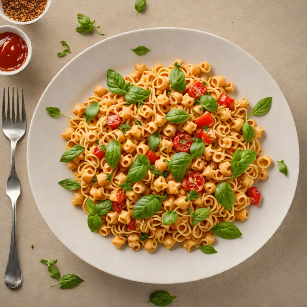 Creamy Italian Chickpea and Tomato Pasta with Basil