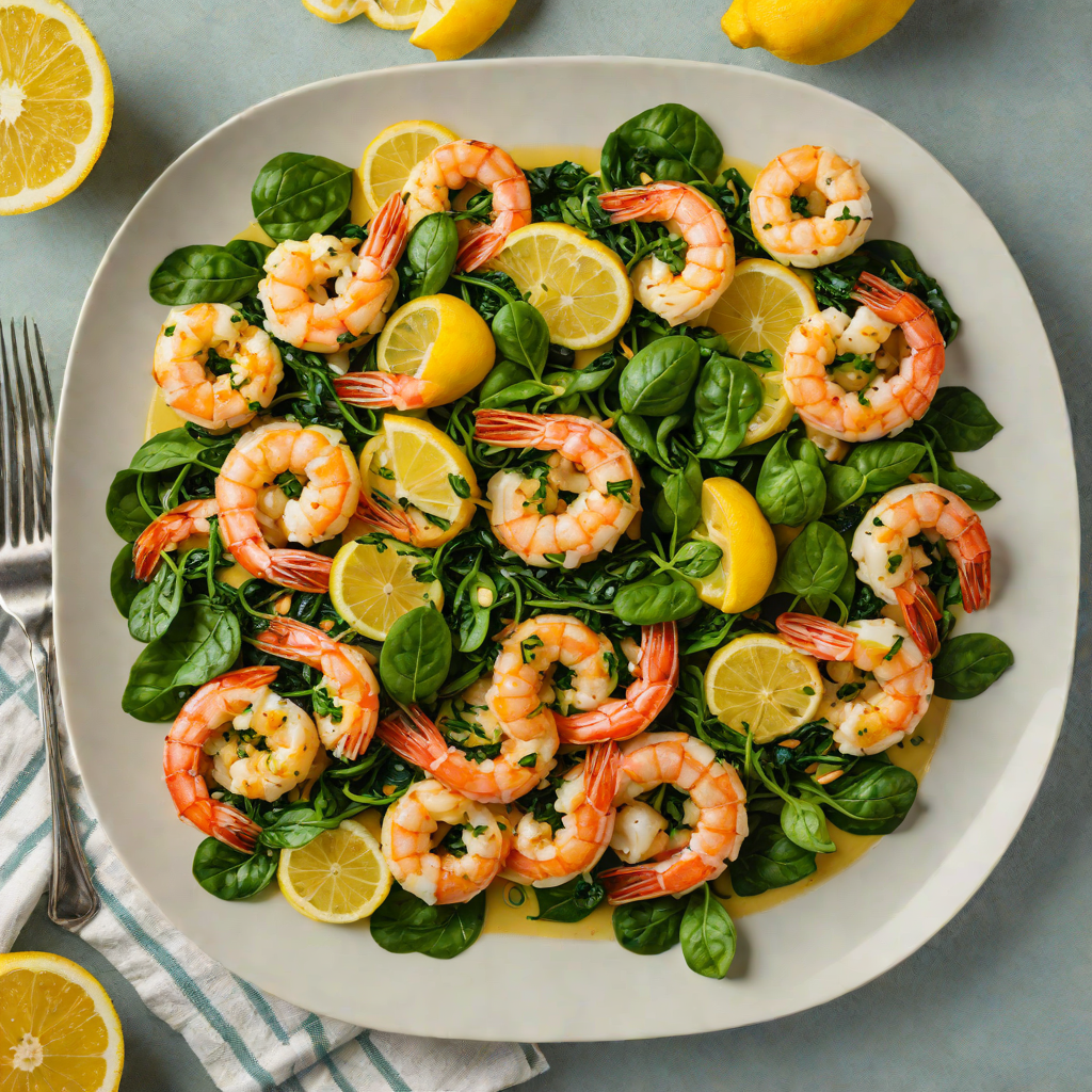One-Pot Garlic Butter Shrimp with Lemon Spinach