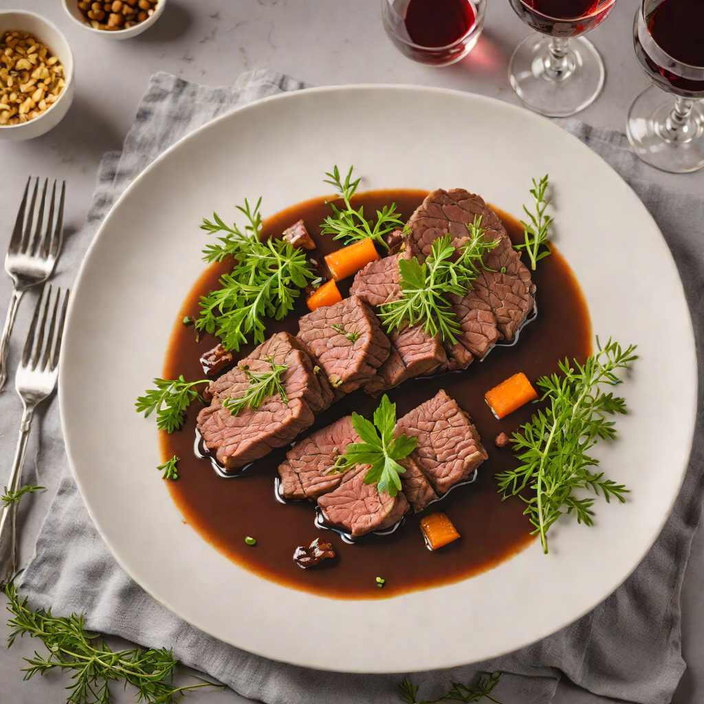Slow-Braised Venison with Red Wine and Aromatic Herbs