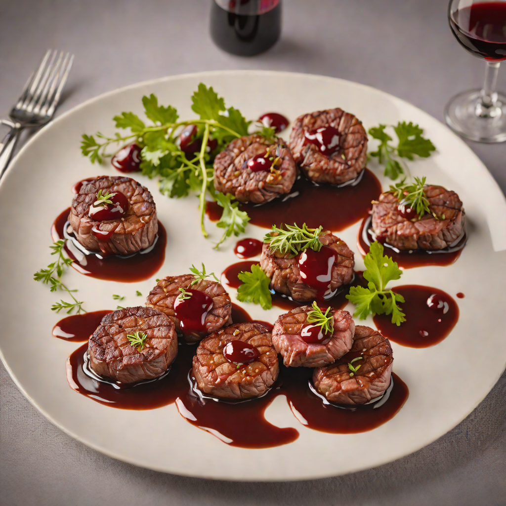 Pan-Seared Venison Medallions with Red Wine Reduction