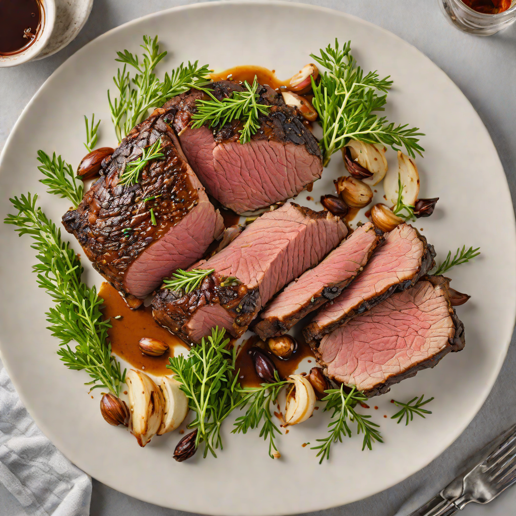 Herb-Roasted Venison Shoulder with Garlic and Juniper