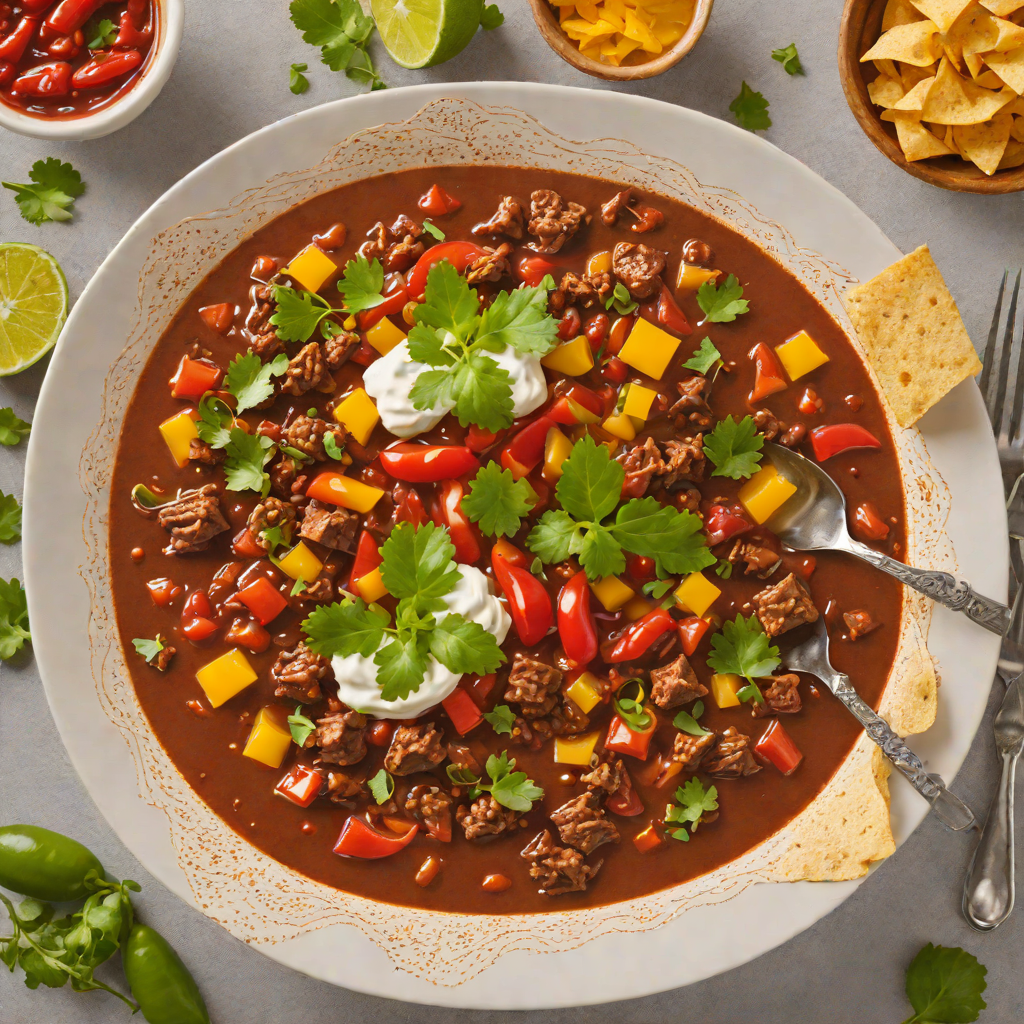 Spiced Texas-Style Beef Chili with Roasted Peppers