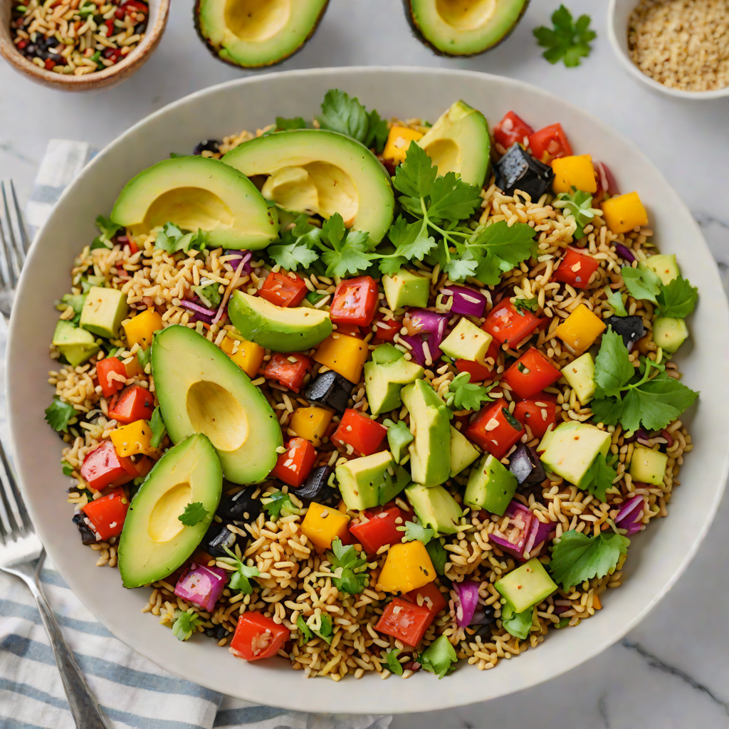 Tex-Mex Roasted Vegetable and Quinoa Bowl with Avocado