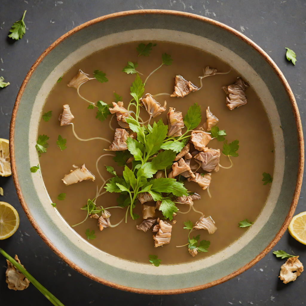 Herbal Infused Deer Broth with Ginger and Lemongrass