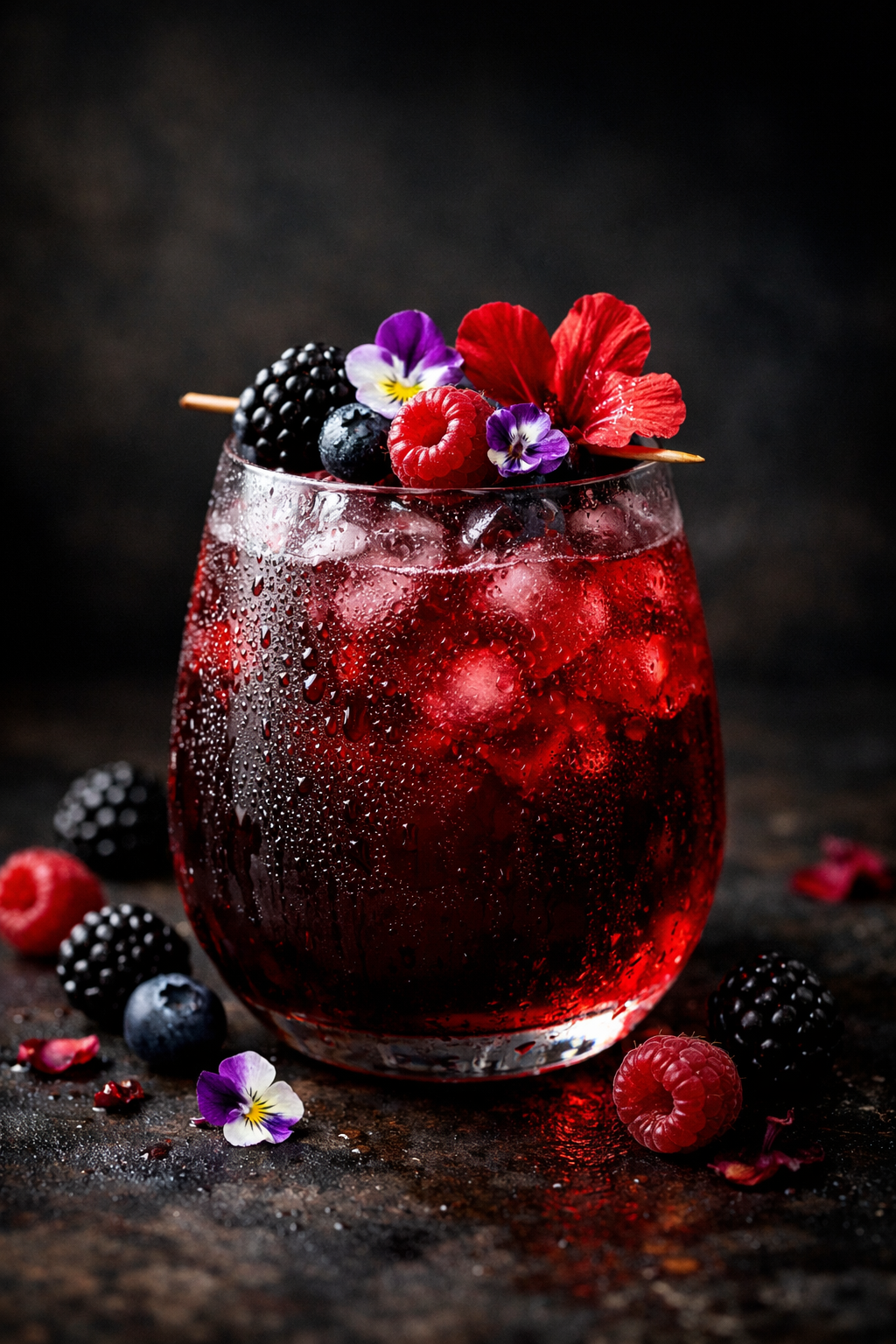Red Wine and Spiced Berry Cocktail with Aphrodisiac Honey