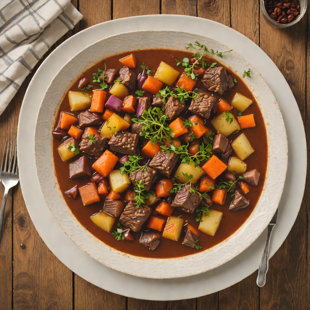 Slow-Braised Venison Stew with Root Vegetables