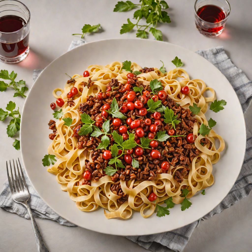 Slow-Cooked Kangaroo Ragu with Native Pepperberries and Tagliatelle