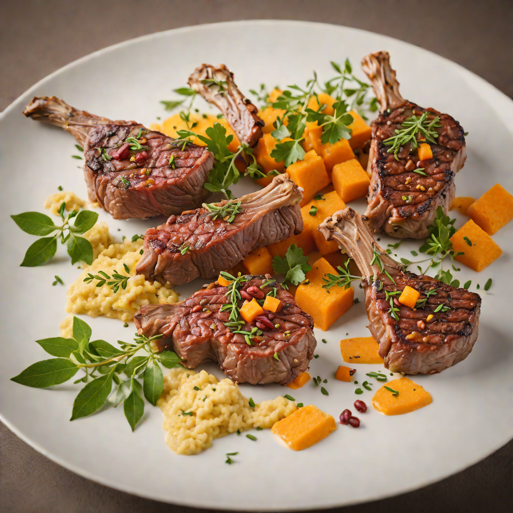 Eucalyptus-Smoked Lamb Chops with Wattleseed and Sweet Potato Mash
