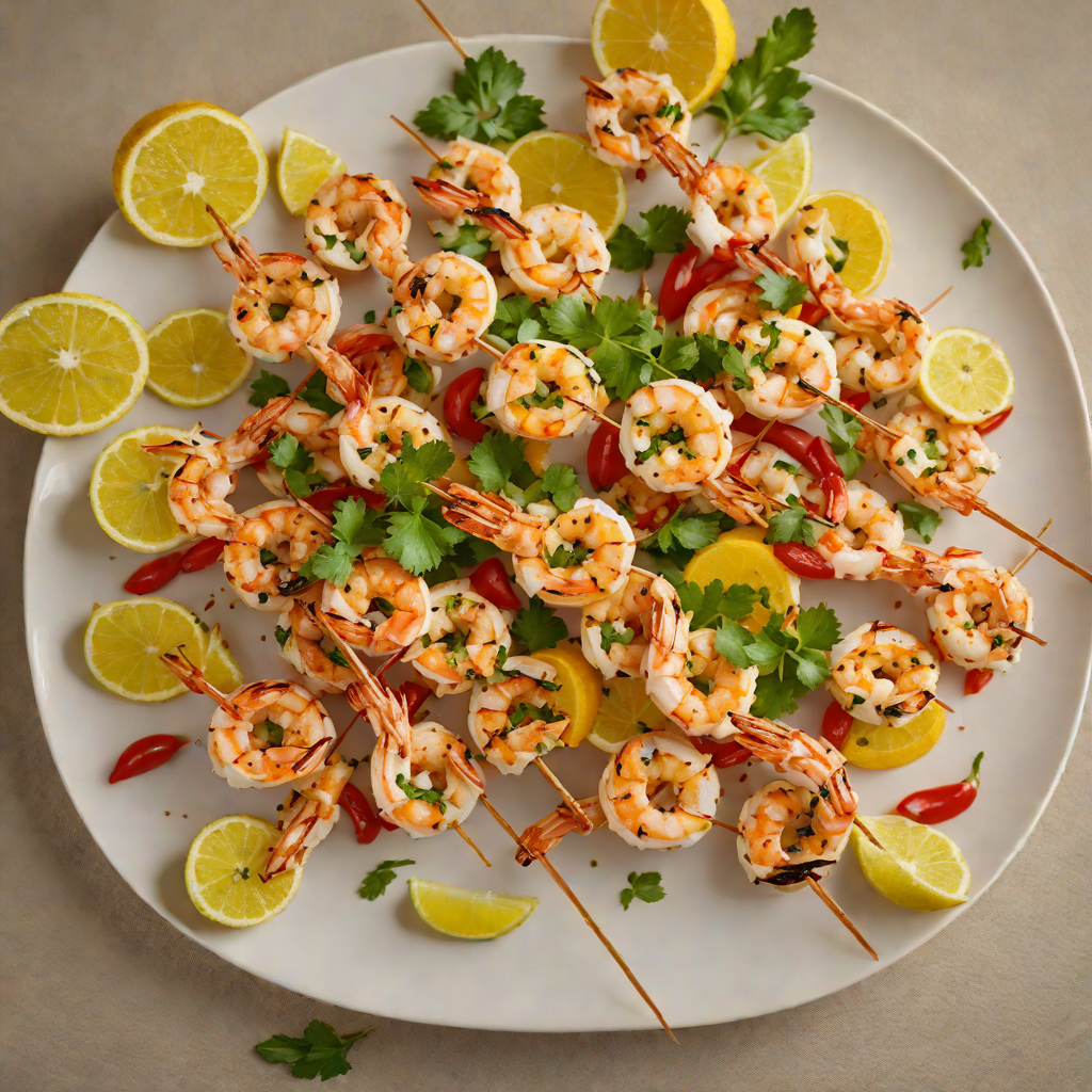 Grilled Citrus-Marinated Shrimp Skewers with Chili