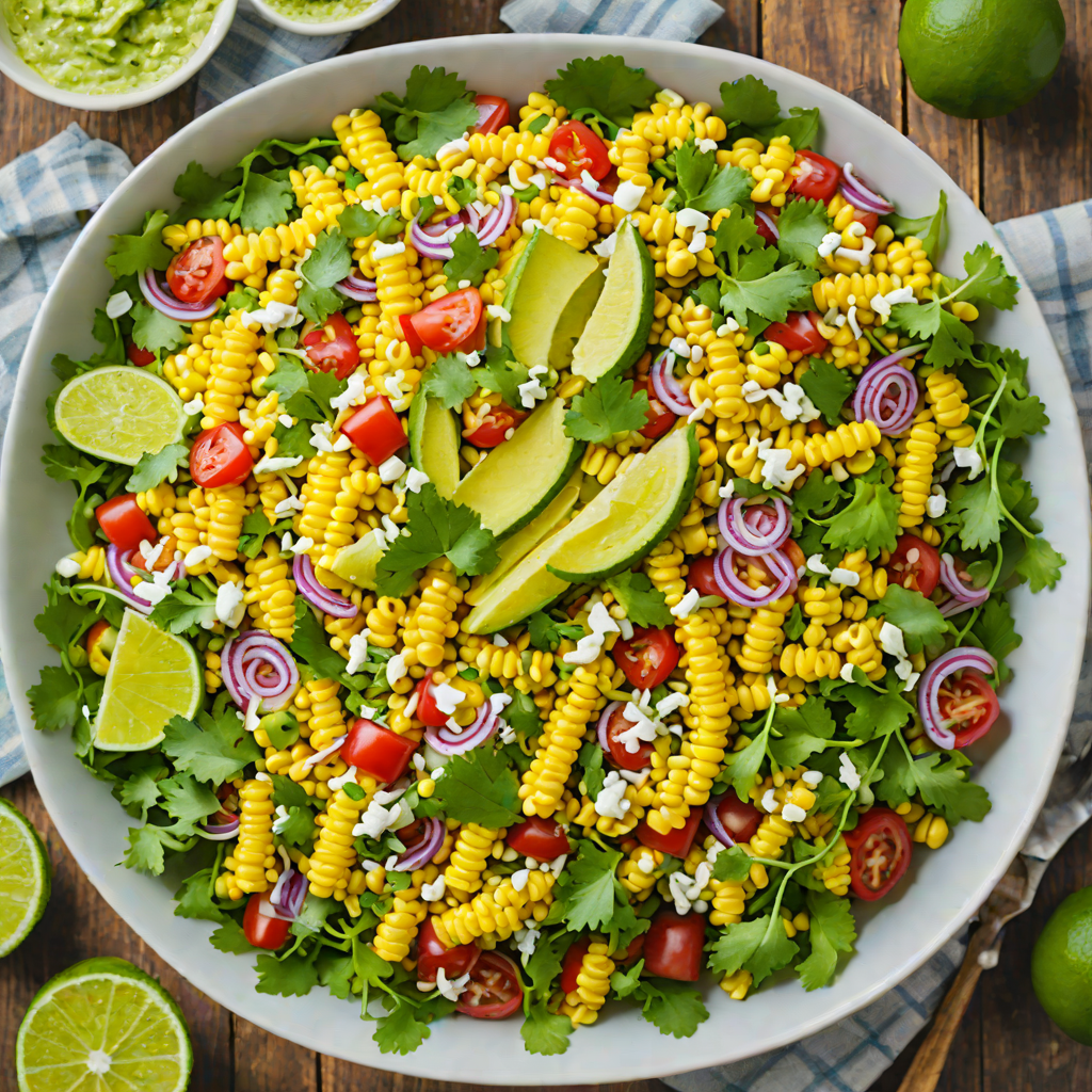 Tex-Mex Street Corn Salad with Cilantro Lime Dressing