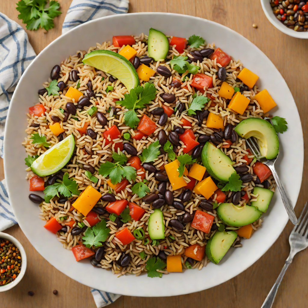 Instant Pot Spiced Vegetable and Black Bean Rice Bowl