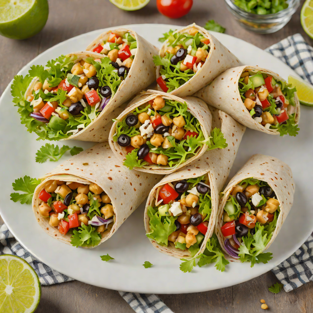 No-Cook Mediterranean Chickpea Salad Wraps