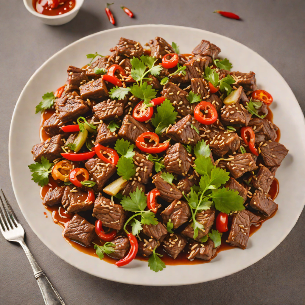 Stir-Fried Deer Meat with Garlic and Chili
