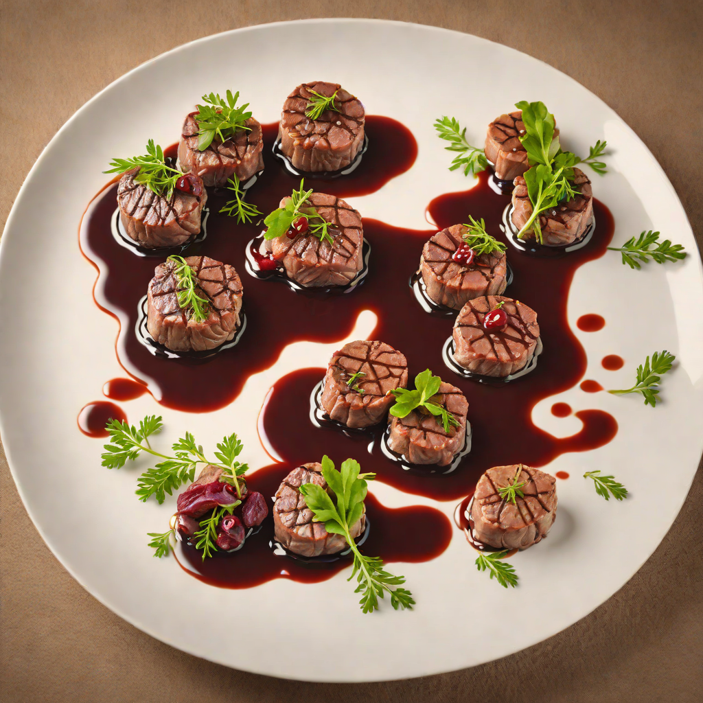 Poached Venison Medallions with Red Wine Reduction