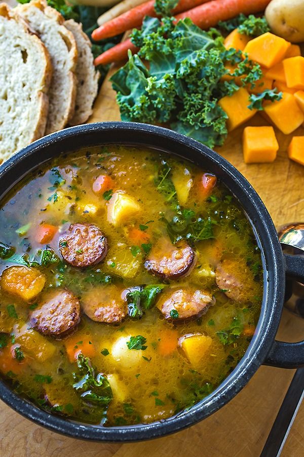 Spiced Deer Sausage and Root Vegetable Stew