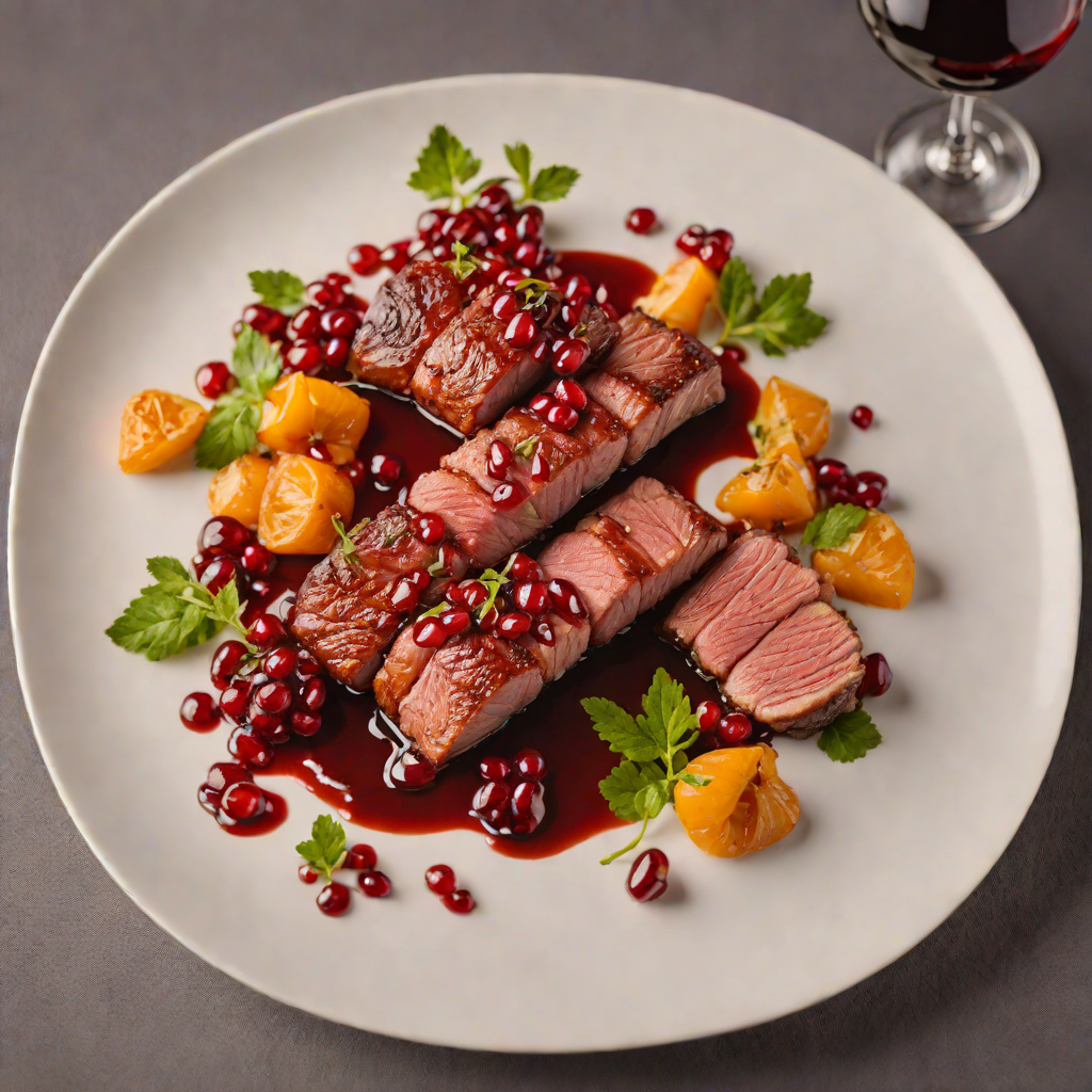 Red Wine and Pomegranate Glazed Duck Breast