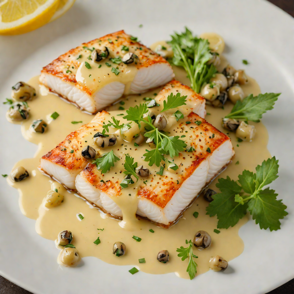 Pan-Seared Cod with Lemon-Caper Beurre Blanc