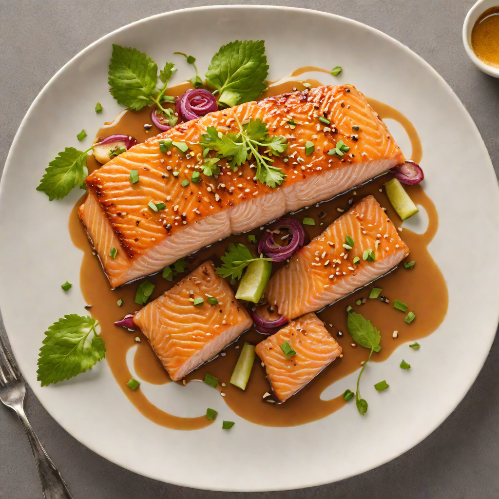 Pan-Seared Salmon with Miso and Ginger Glaze