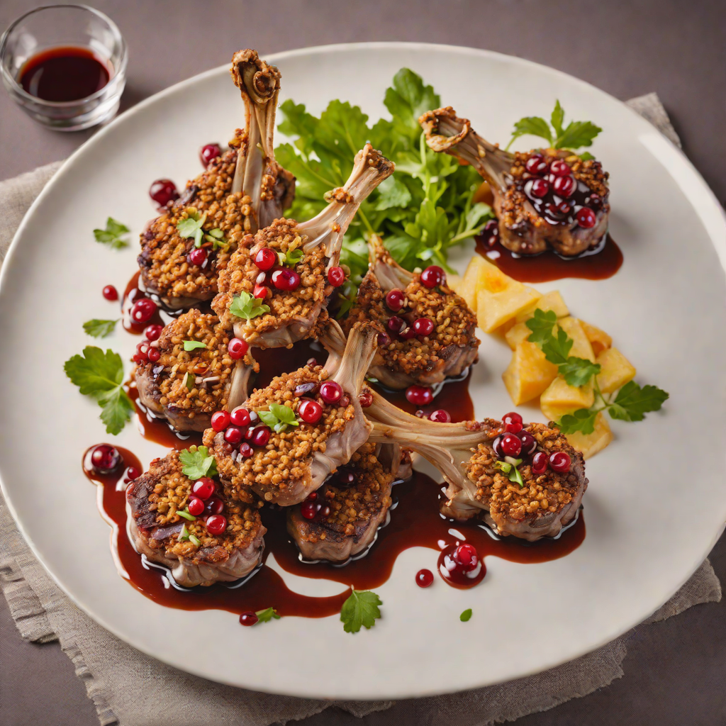 Macadamia-Crusted Lamb Chops with Pepperberry Sauce