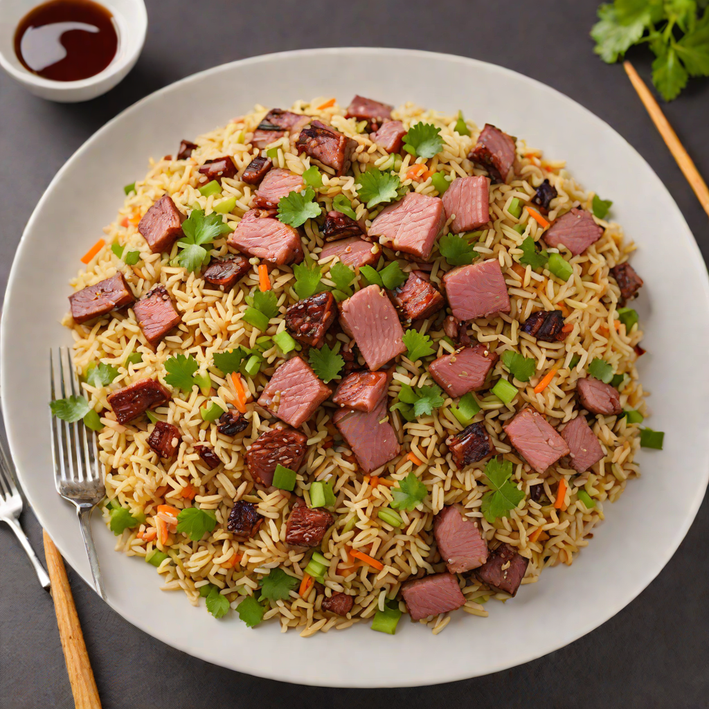 Cuban-Chinese Fried Rice with Char Siu Pork