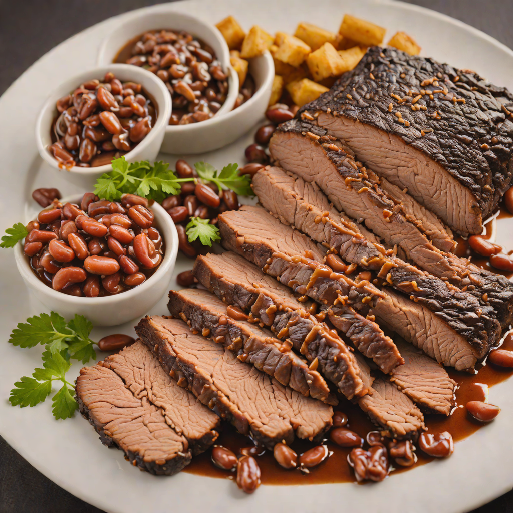 Slow-Smoked Texas Brisket with Brisket Beans