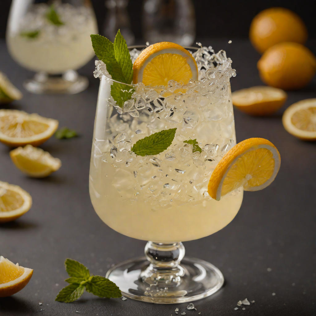 White Rum Citrus Fizz Cocktail