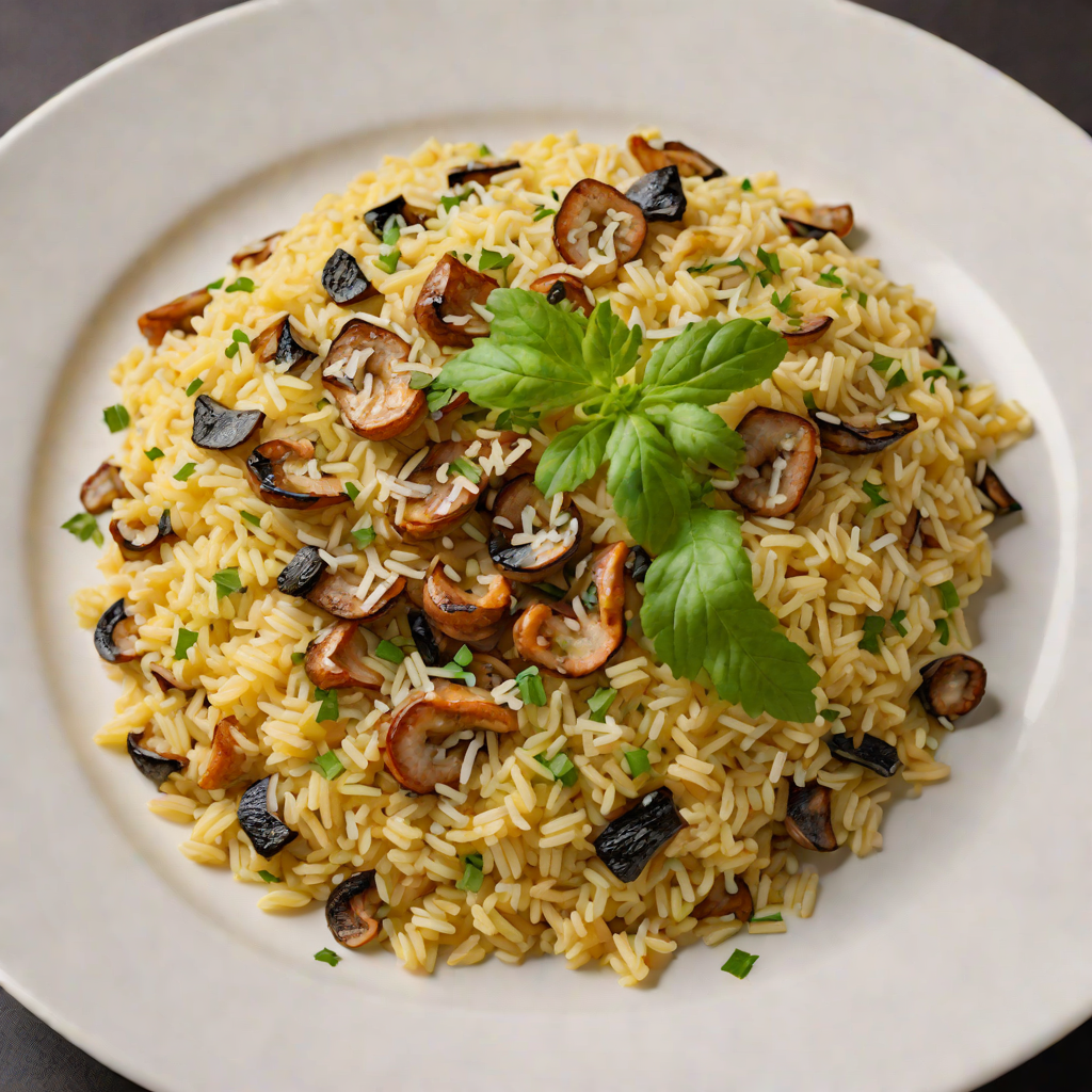 Saffron-Infused Italian Risotto with Mushrooms and Parmesan