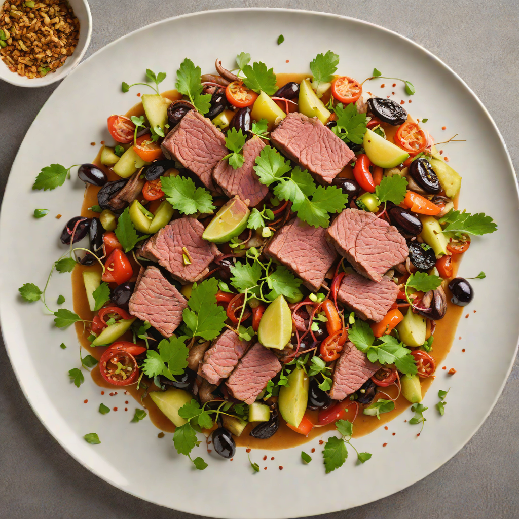 Kangaroo Fillet Stir-Fry with Finger Lime and Kakadu Plum