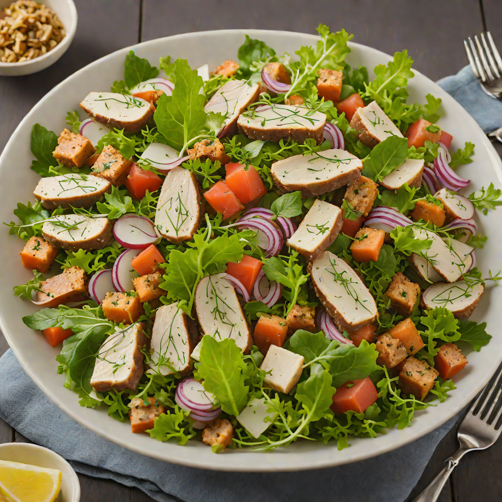 Northern-Style Pickled Herring Salad with Rye Croutons