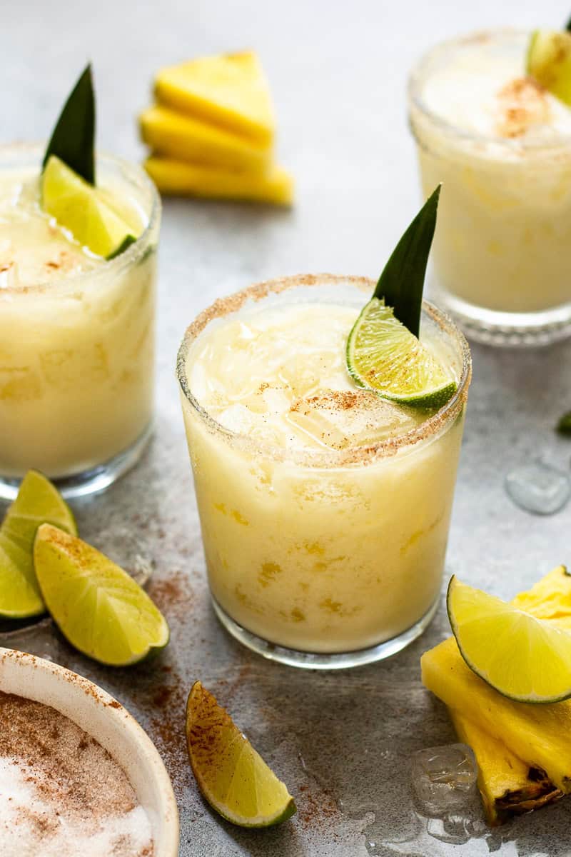 Shaken Piña Colada with Fresh Pineapple and Coconut Cream