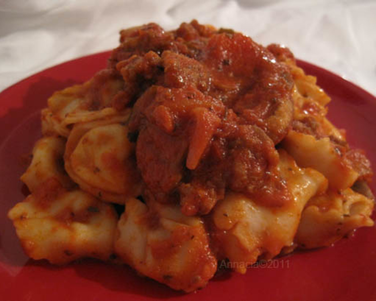 Three-Ingredient Tortellini with Marinara and Chicken Sausage
