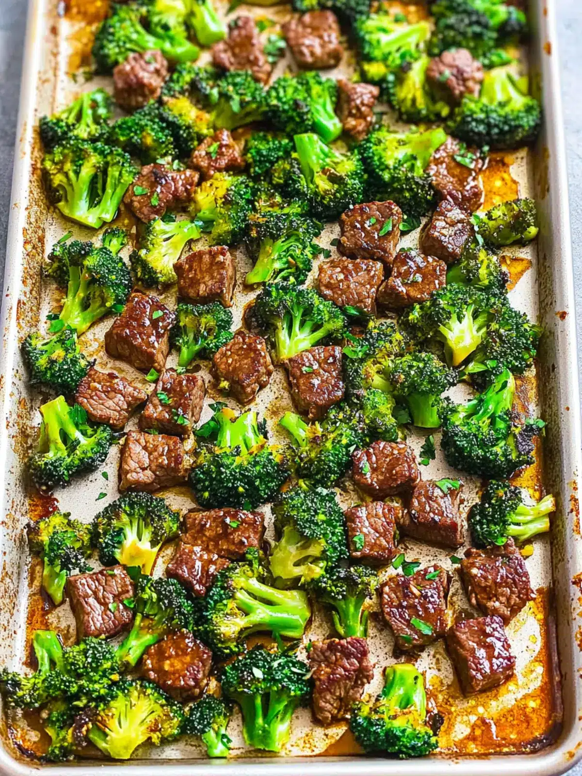Ginger-Garlic Beef and Broccoli Sheet Pan Dinner