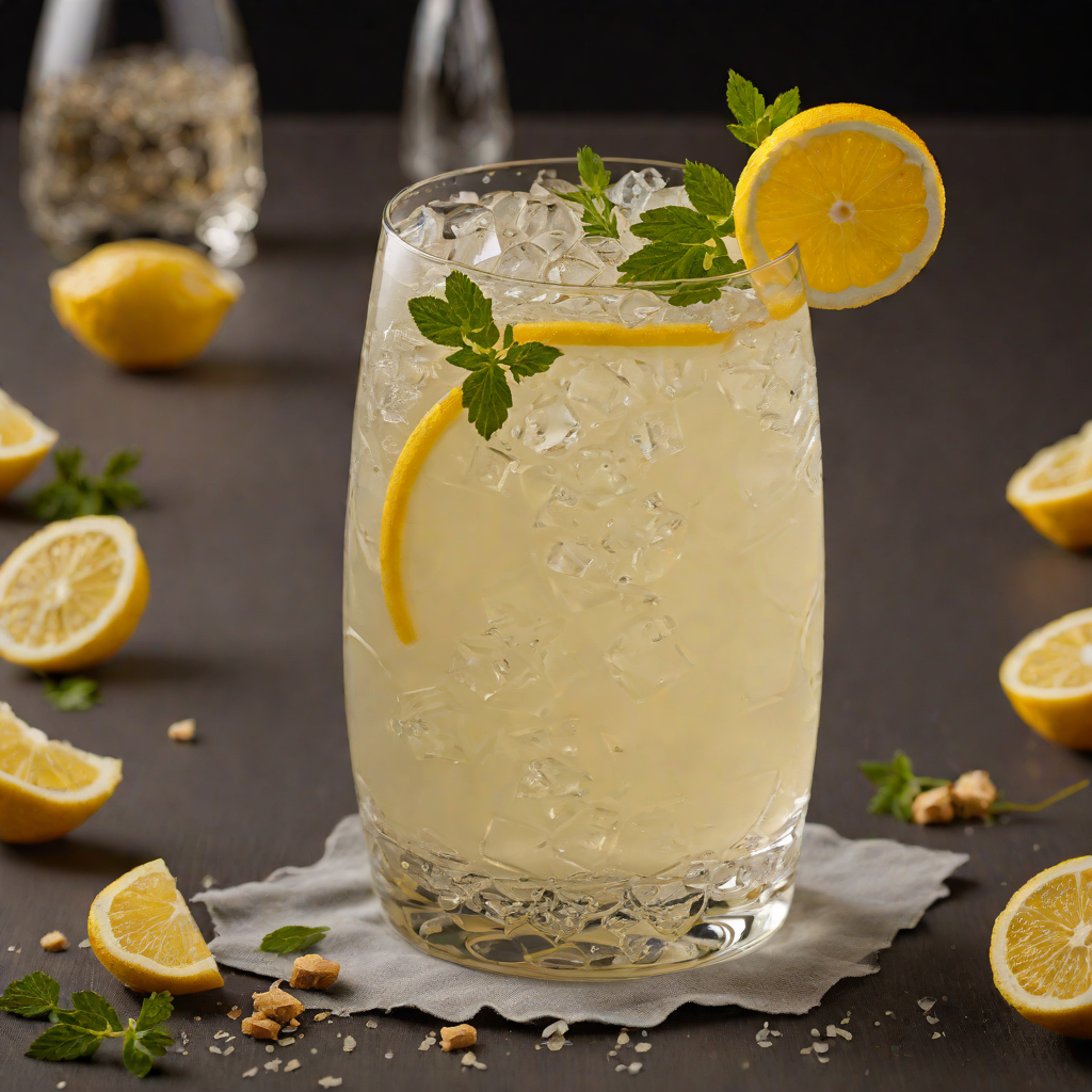 Ginger-Infused Gin Fizz with Lemon