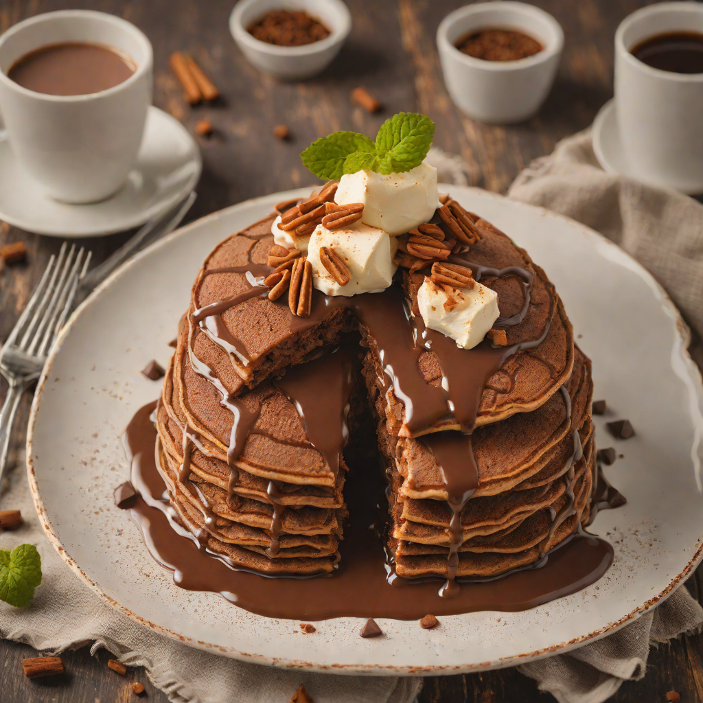 Cinnamon-Spiced Mexican Hot Chocolate Pancakes