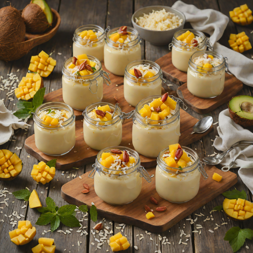 Quick No-Bake Coconut Mango Cheesecake Jars