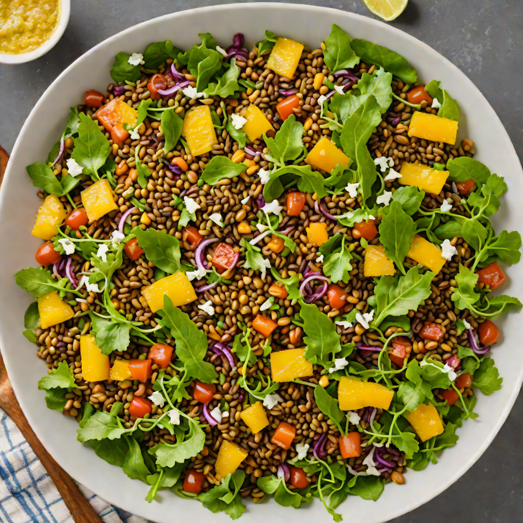 Ethiopian-Inspired Spiced Lentil Salad with Citrus Vinaigrette