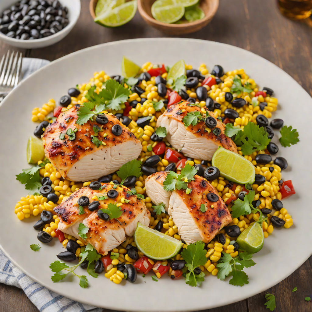 Sheet Pan Mexican-Style Chicken with Roasted Corn and Black Beans