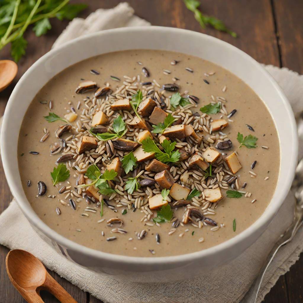 Rustic Ashland County Wild Rice and Mushroom Soup