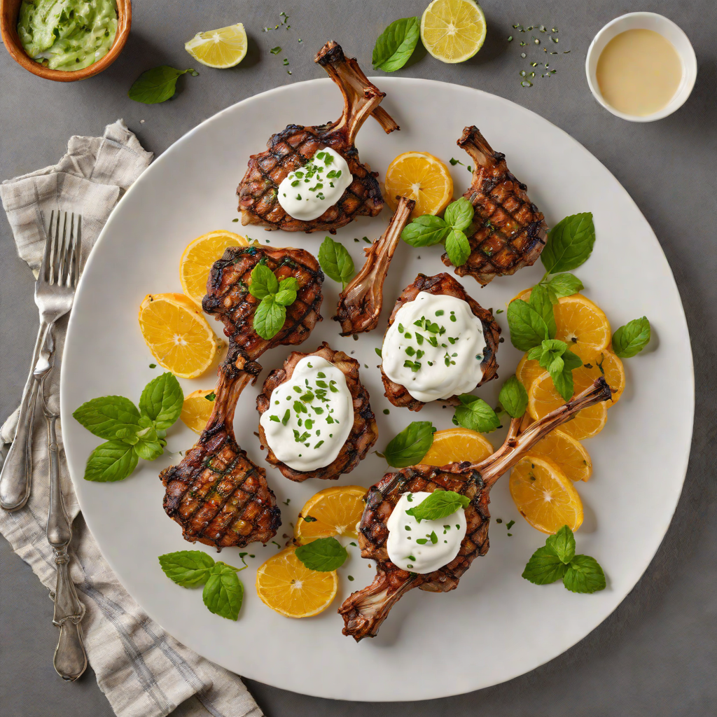 Grilled Citrus-Herb Lamb Chops with Mint Yogurt Sauce