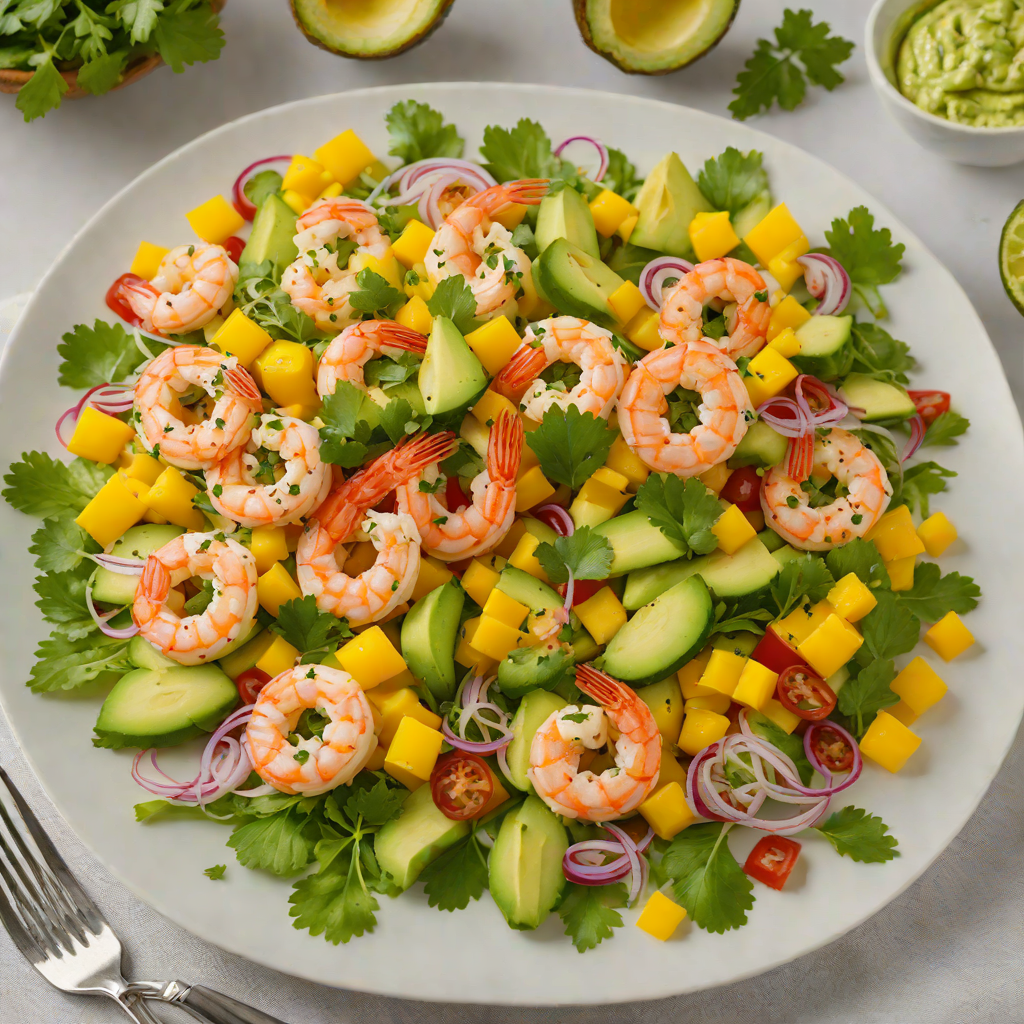 Cilantro-Lime Shrimp Salad with Avocado and Mango