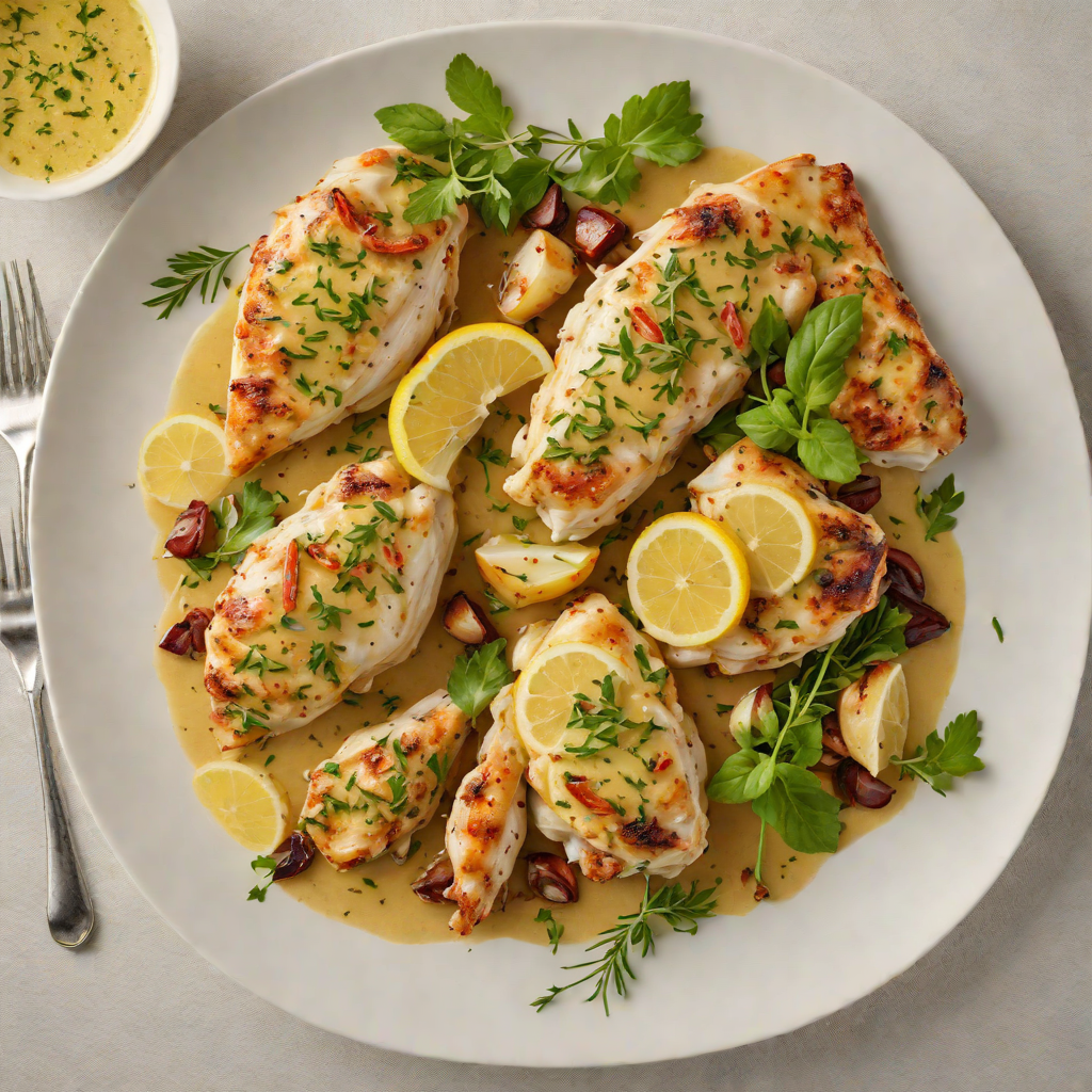 Sautéed Chicken with Garlic Lemon Herb Sauce