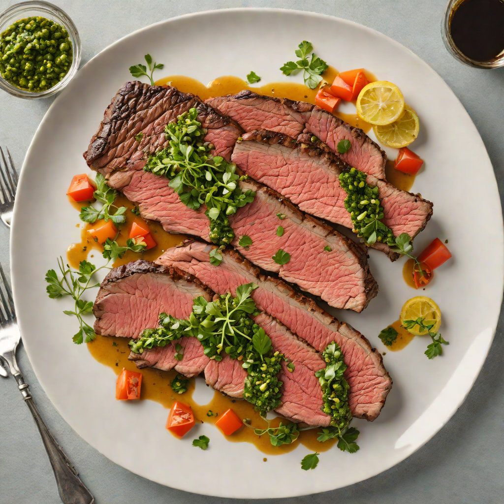 Grilled Mesquite-Smoked Steak with Chimichurri Sauce